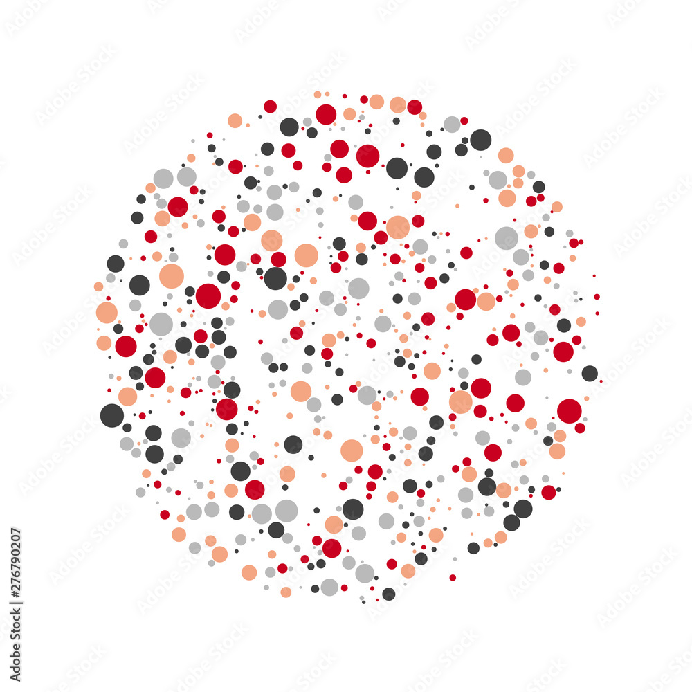 Abstract Generative Art color distributed circles dots background illustration Abstract Generative Art color distributed circles dots background illustration