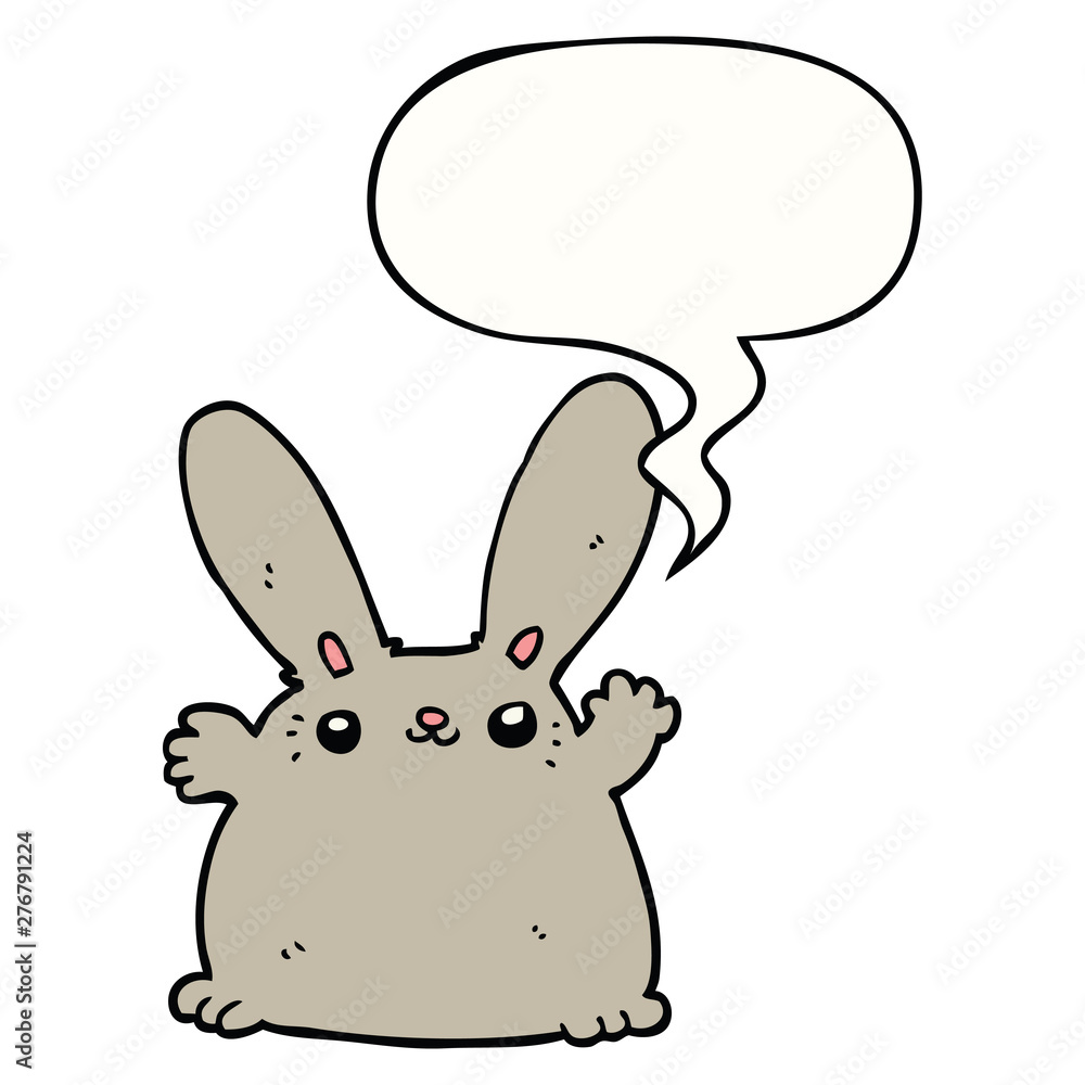 cartoon rabbit and speech bubble cartoon rabbit and speech bubble
