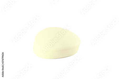 close up of a soap bar isolated on the white background