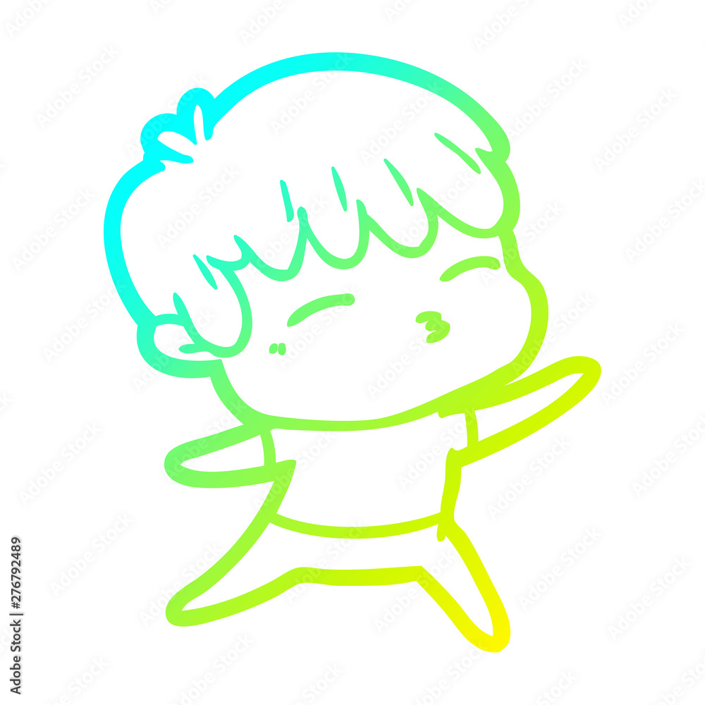 cold gradient line drawing cartoon curious boy cold gradient line drawing cartoon curious boy