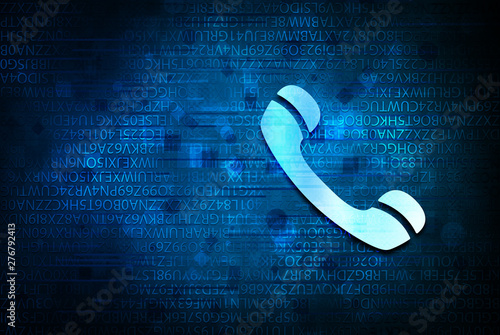 Phone icon abstract blue background illustration design