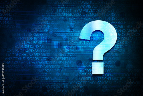 Question mark icon abstract blue background illustration design