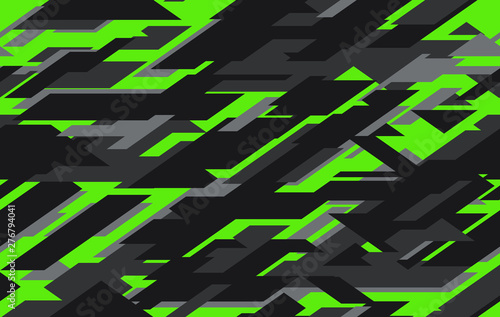 Modern military camo texture style background. Geometric camouflage seamless pattern.
