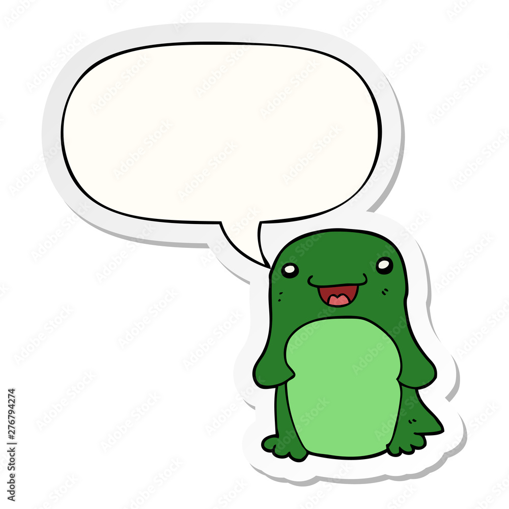 cartoon penguin and speech bubble sticker cartoon penguin and speech bubble sticker