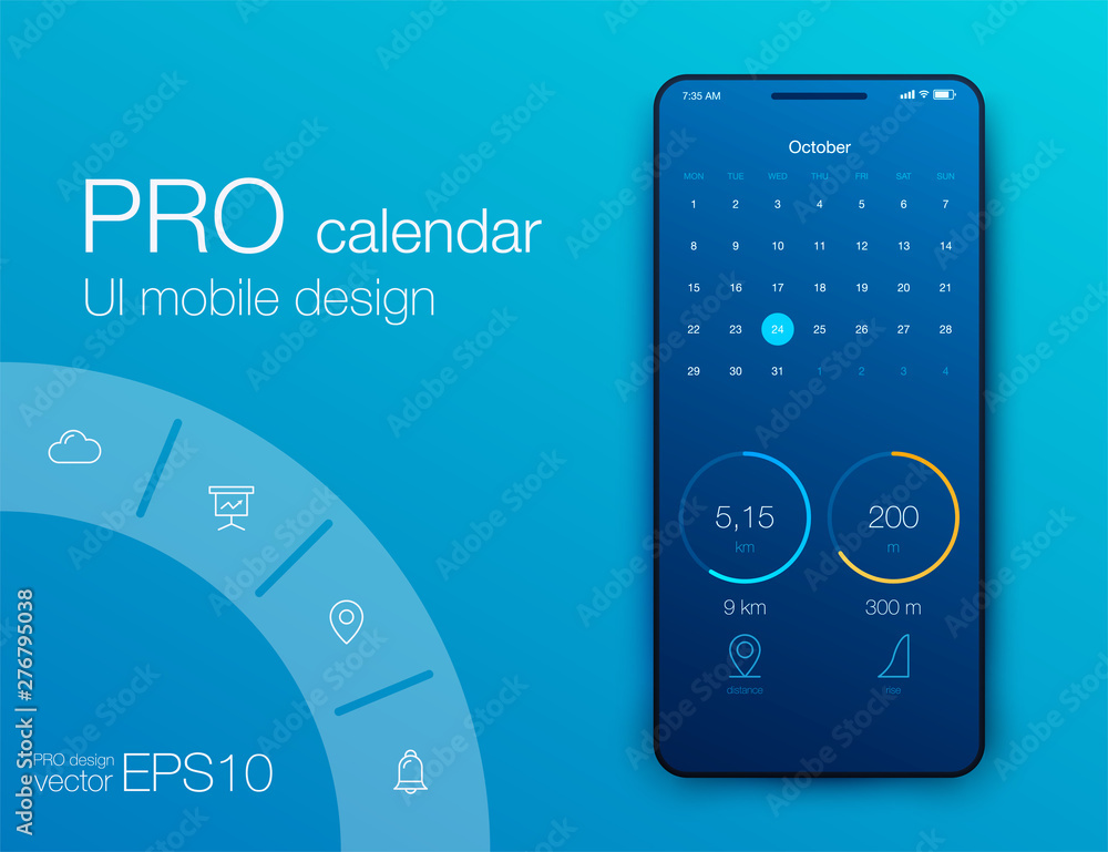 Fitness app. Ui ux design. UI design concept with web elements Fitness app. Ui ux design. UI design concept with web elements