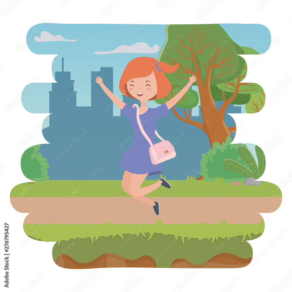 Teenager girl cartoon design vector illustrator Teenager girl cartoon design vector illustrator