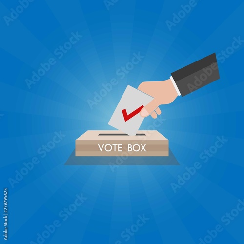 Elections voting, politics and elections illustration, hands leaving votes