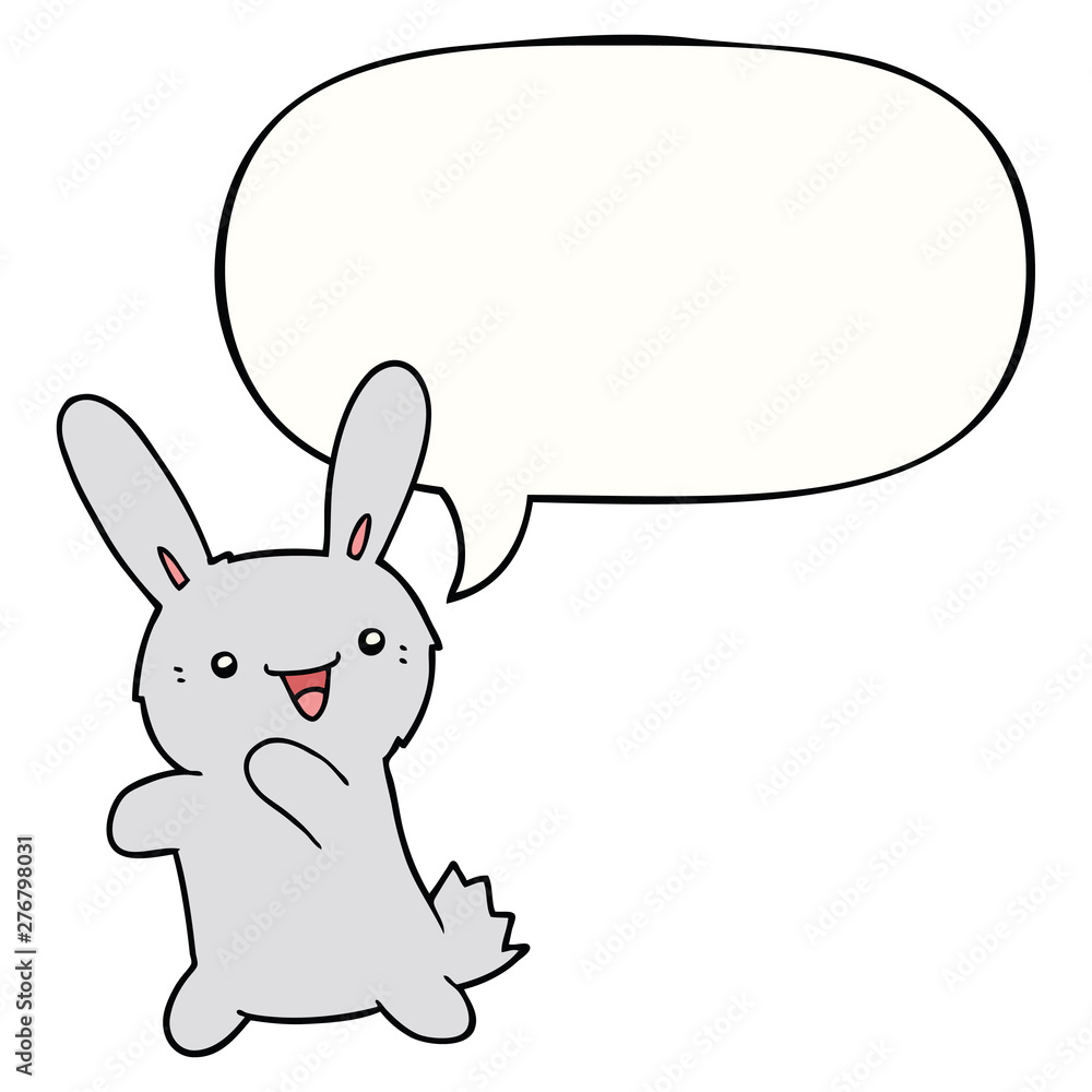 cartoon rabbit and speech bubble cartoon rabbit and speech bubble