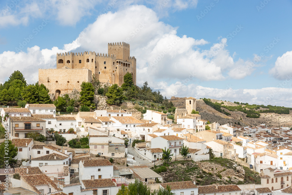 a view over Velez Blanco town and the castle, province of Almeria, Spain