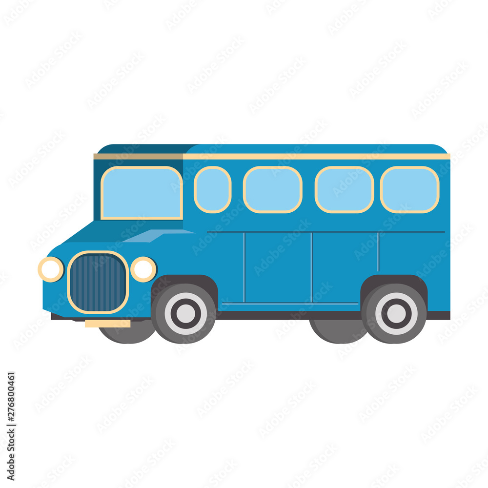 Bus public transport vehicle isolated