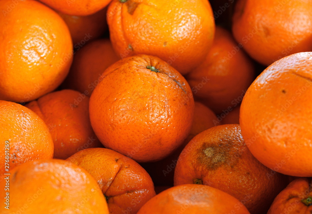 Bunch of fresh tangerines oranges on market Bunch of fresh tangerines oranges on market