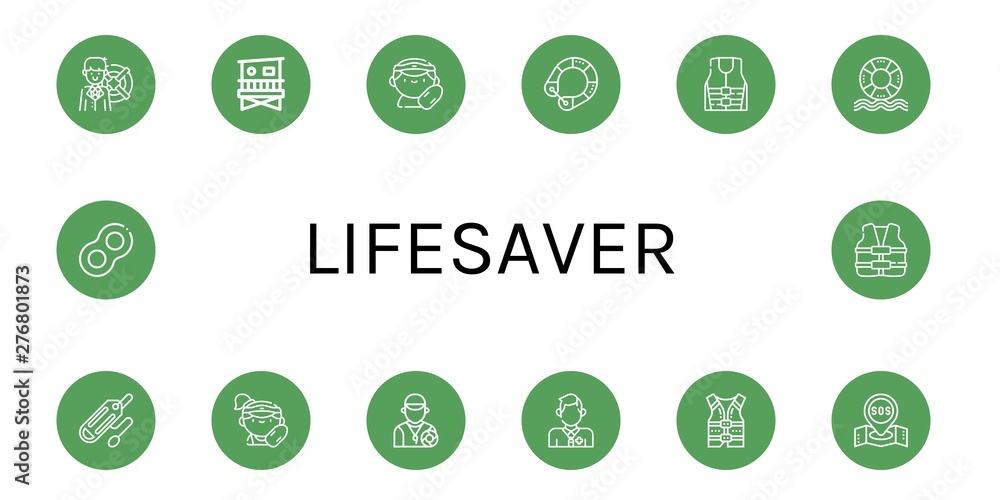 Set of lifesaver icons such as Lifebuoy, Lifeguard tower, Lifeguard, Life saver, Life jacket, Rescue tube, Sos, Floats, Life vest , lifesaver Set of lifesaver icons such as Lifebuoy, Lifeguard tower, Lifeguard, Life saver, Life jacket, Rescue tube, Sos, Floats, Life vest , lifesaver