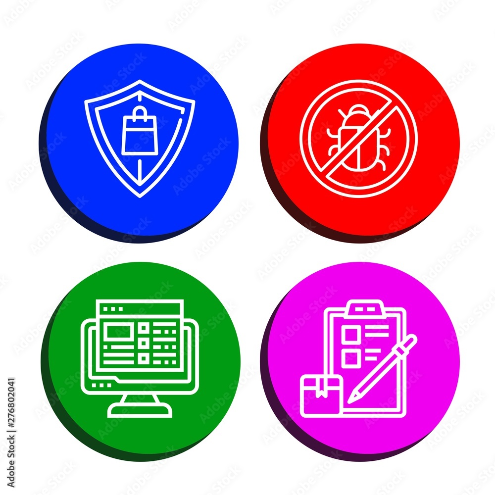 Set of tick icons such as Protection, Antivirus, Task list, Checklist , tick Set of tick icons such as Protection, Antivirus, Task list, Checklist , tick