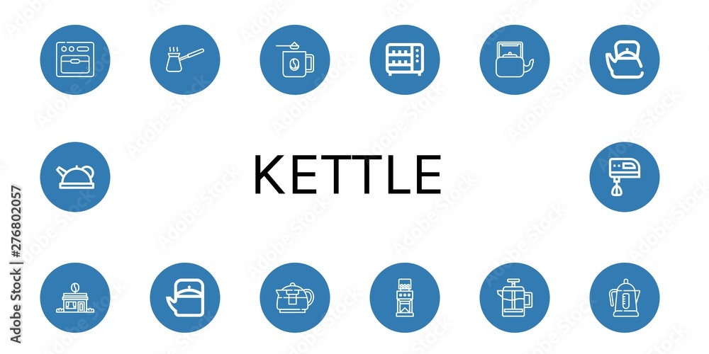 Set of kettle icons such as Oven, Cezve, Coffee mug, Toaster, Kettle, Teapot, Coffee shop, Coffee grinder, French press, Electric kettle, Electric mixer , Set of kettle icons such as Oven, Cezve, Coffee mug, Toaster, Kettle, Teapot, Coffee shop, Coffee grinder, French press, Electric kettle, Electric mixer ,