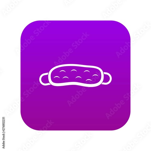 Sleeping mask icon digital purple for any design isolated on white vector illustration