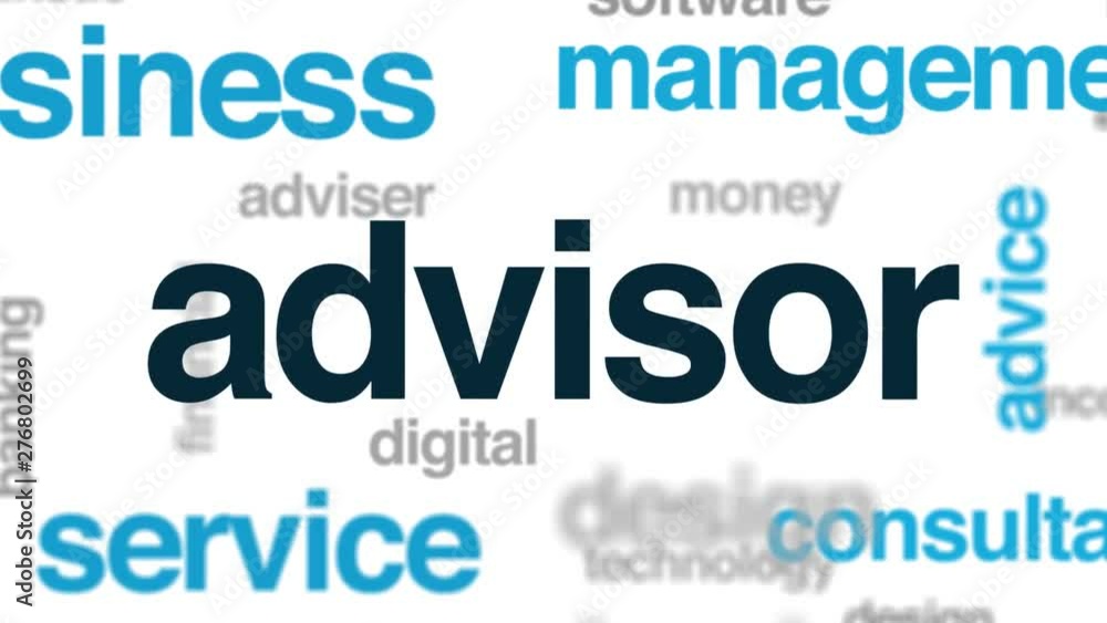 Advisor animated word cloud. Kinetic typography. Advisor animated word cloud. Kinetic typography.