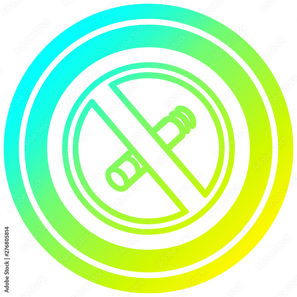 no smoking circular in cold gradient spectrum no smoking circular in cold gradient spectrum
