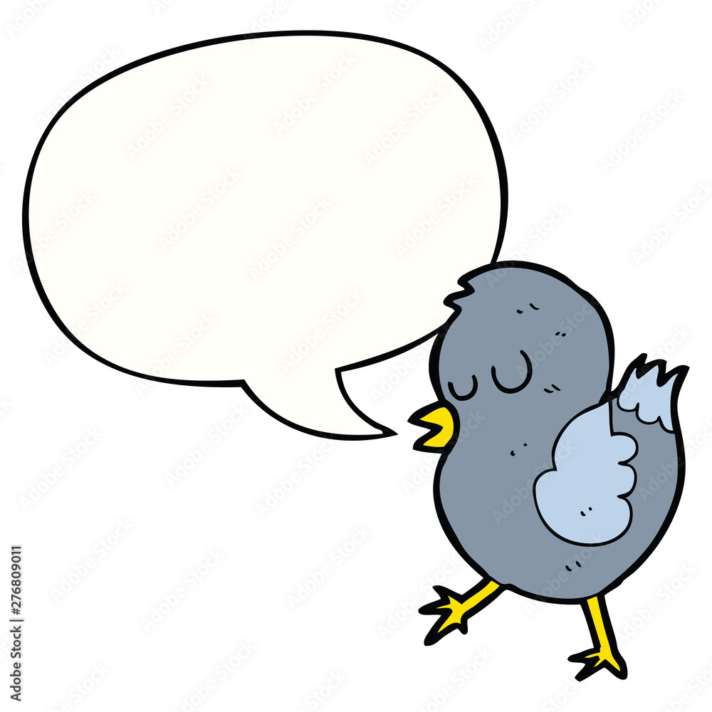 cartoon bird and speech bubble cartoon bird and speech bubble