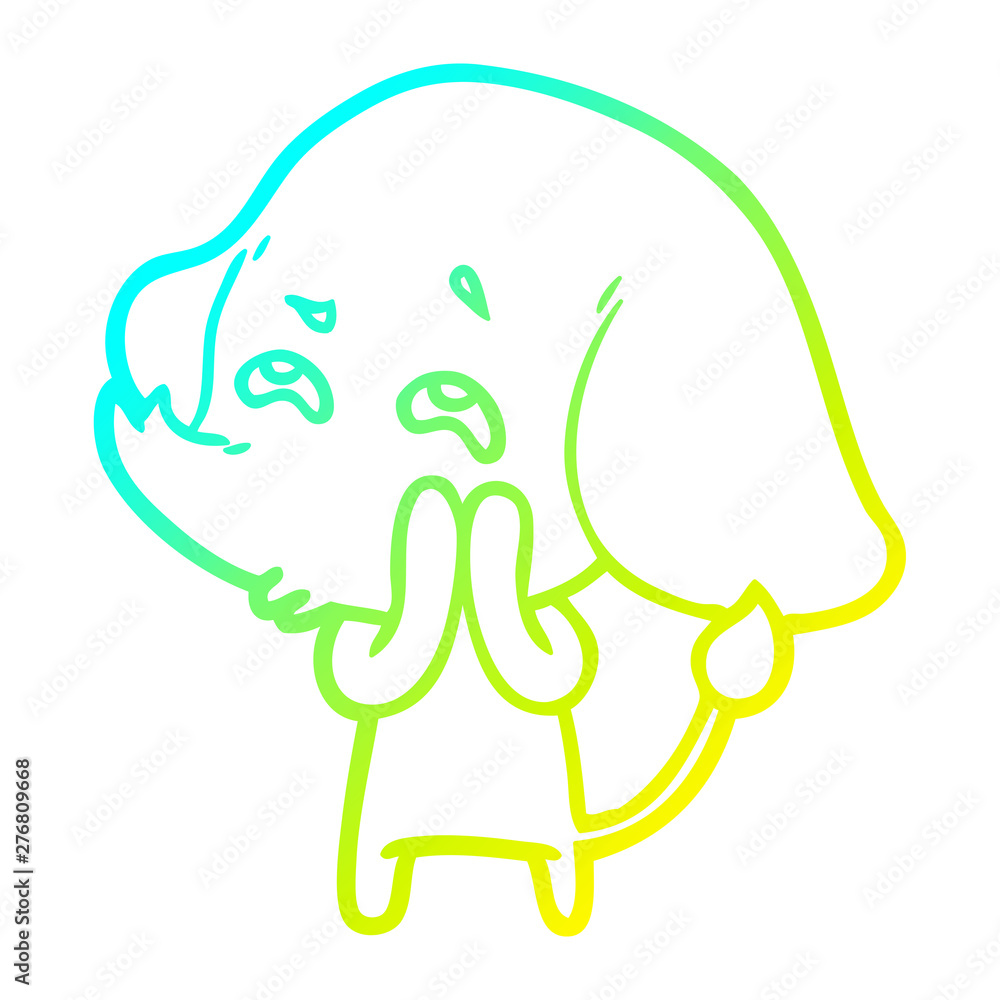 cold gradient line drawing cartoon elephant remembering cold gradient line drawing cartoon elephant remembering