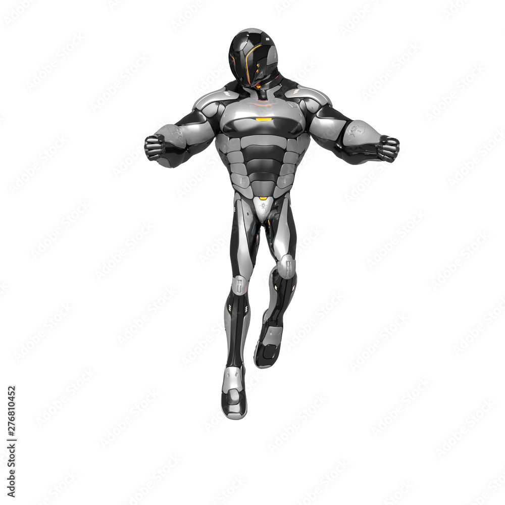 sci fi astronaut cartoon is is floating on the air in a white background sci fi astronaut cartoon is is floating on the air in a white background