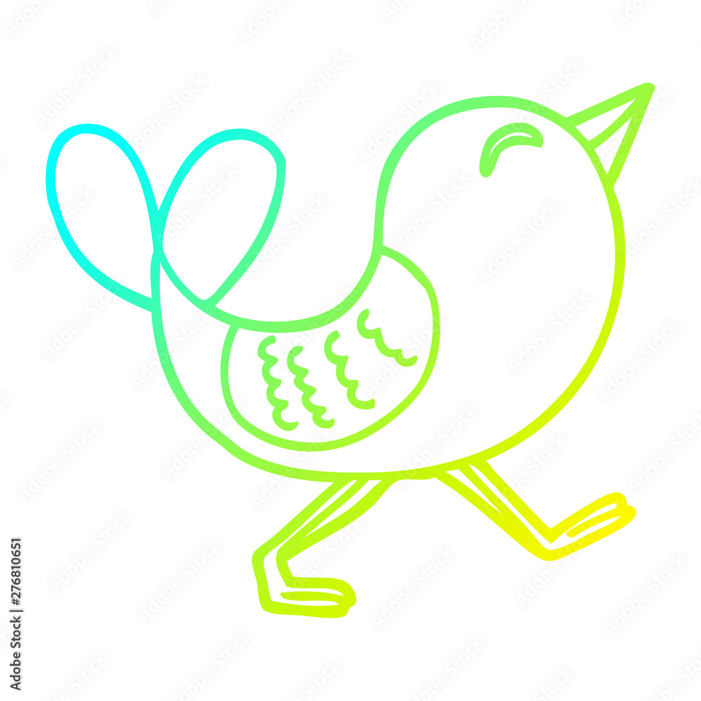 cold gradient line drawing cartoon bluebird cold gradient line drawing cartoon bluebird
