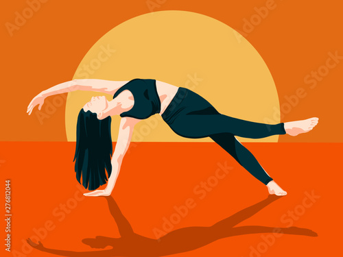 mujer haciendo yoga