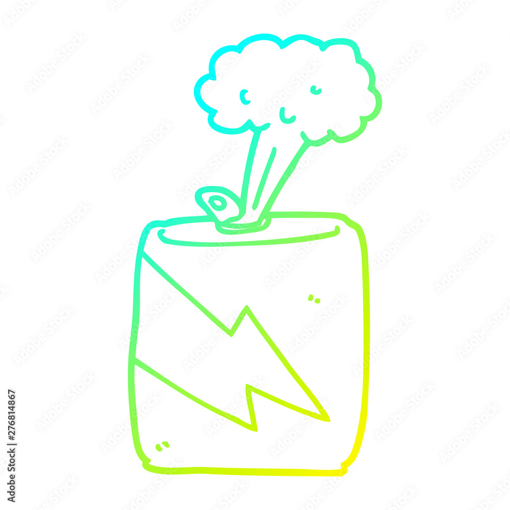 cold gradient line drawing cartoon soda can cold gradient line drawing cartoon soda can
