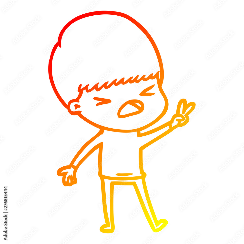 warm gradient line drawing cartoon stressed man warm gradient line drawing cartoon stressed man