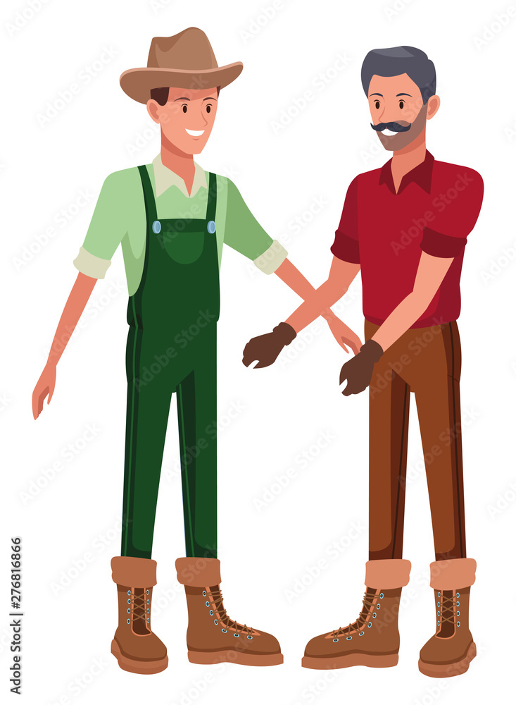 farm, animals and farmer cartoon