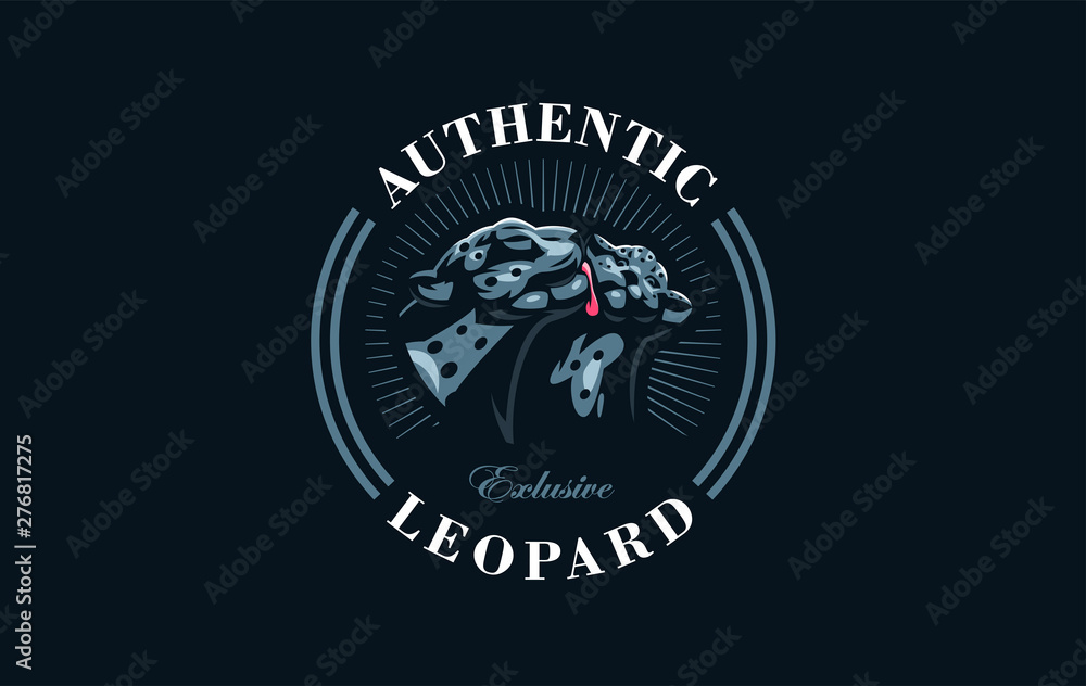 Fototapeta premium Wild cat licks its cub.