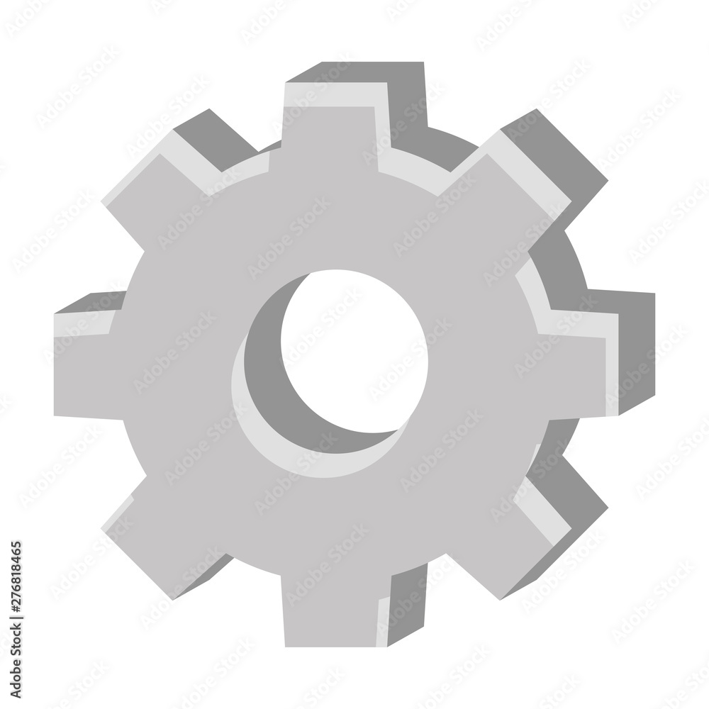 gear machine setting isolated icon