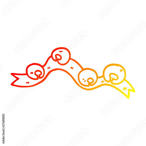 warm gradient line drawing cartoon jingle bells