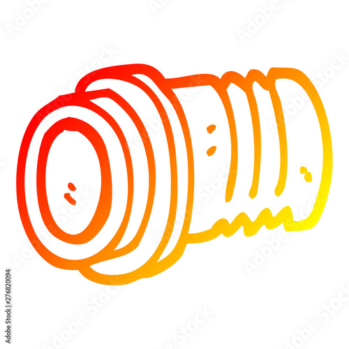 warm gradient line drawing cartoon pipe fitting