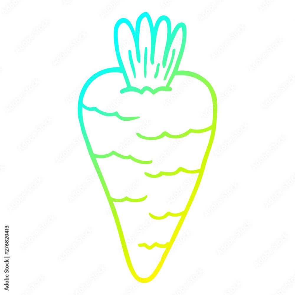cold gradient line drawing cartoon carrot cold gradient line drawing cartoon carrot