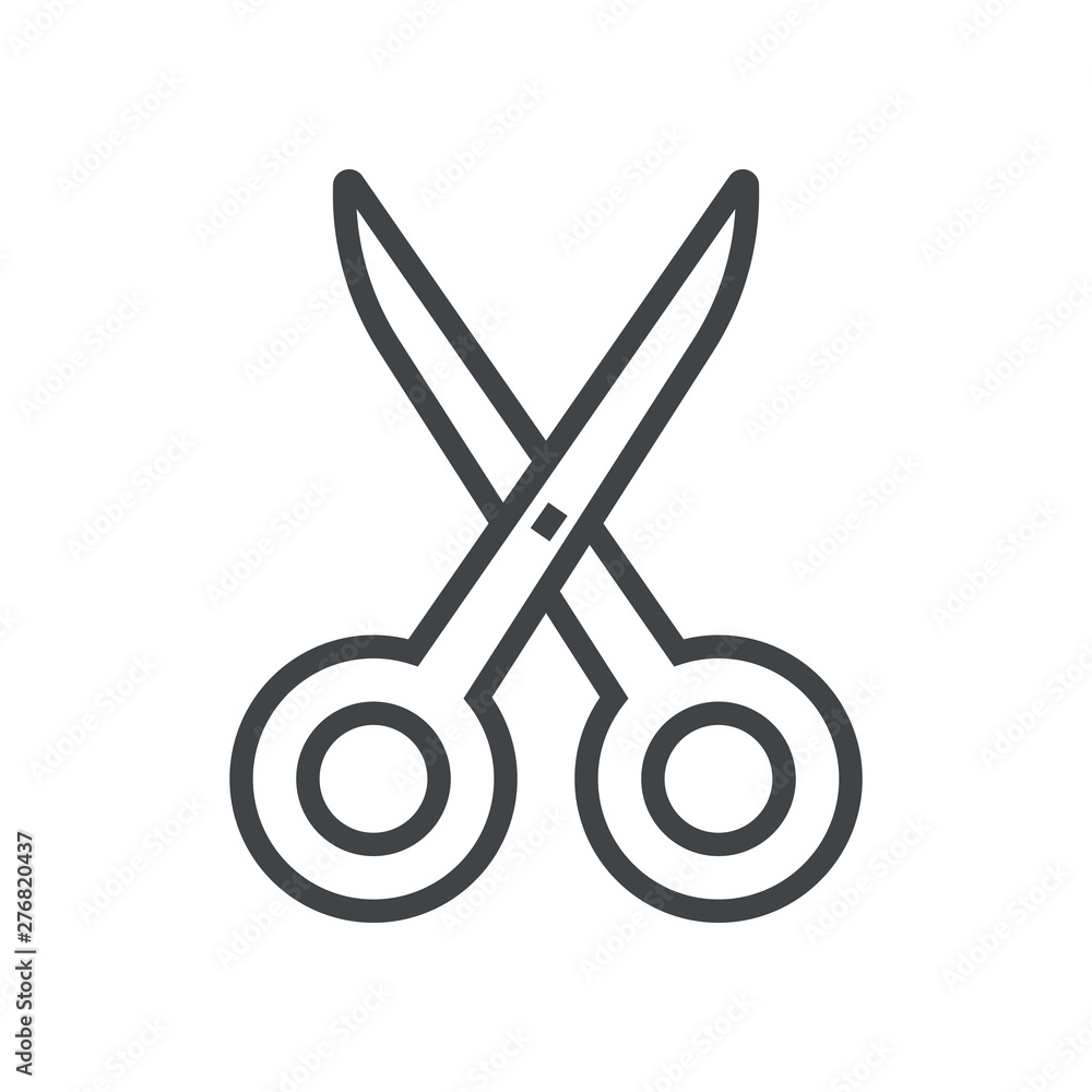 Line icon scissors Line icon scissors