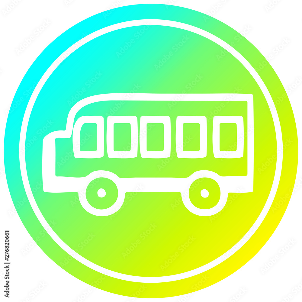 school bus circular in cold gradient spectrum school bus circular in cold gradient spectrum