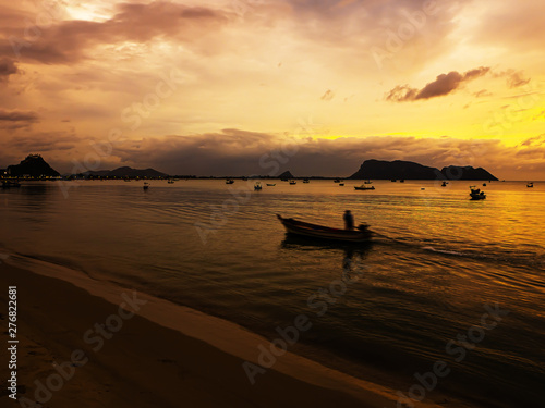 landscape of  sea in twilig...