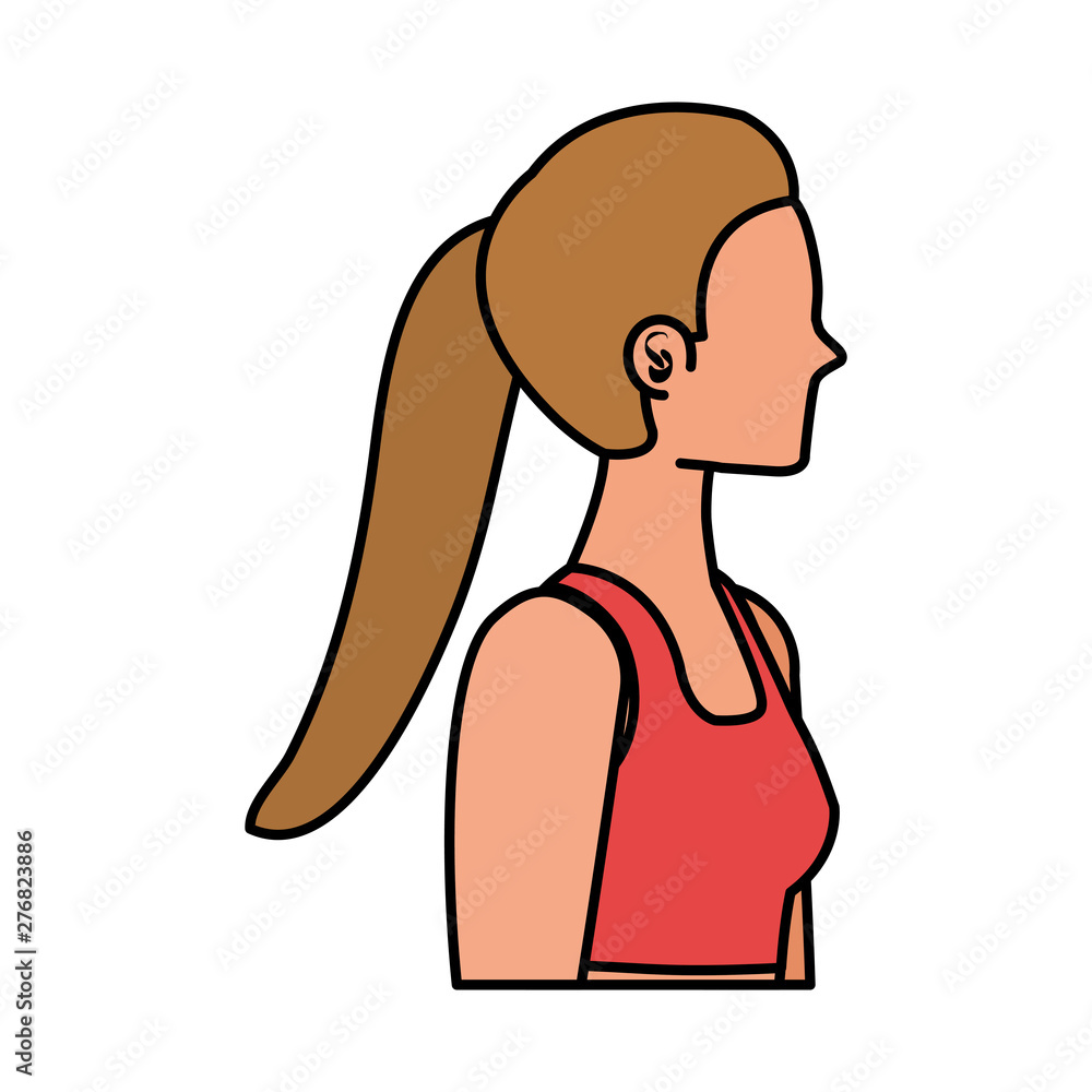 young sport woman avatar character young sport woman avatar character