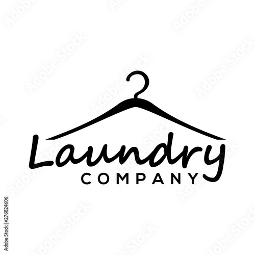 Laundry logo with a hanger combination
