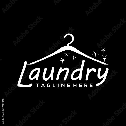 Laundry logo with a hanger combination