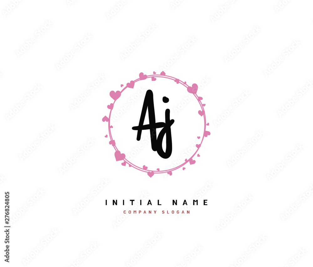 A J AJ Beauty vector initial logo, handwriting logo of initial signature, wedding, fashion, jewerly, boutique, floral and botanical with creative template for any company or business. A J AJ Beauty vector initial logo, handwriting logo of initial signature, wedding, fashion, jewerly, boutique, floral and botanical with creative template for any company or business.