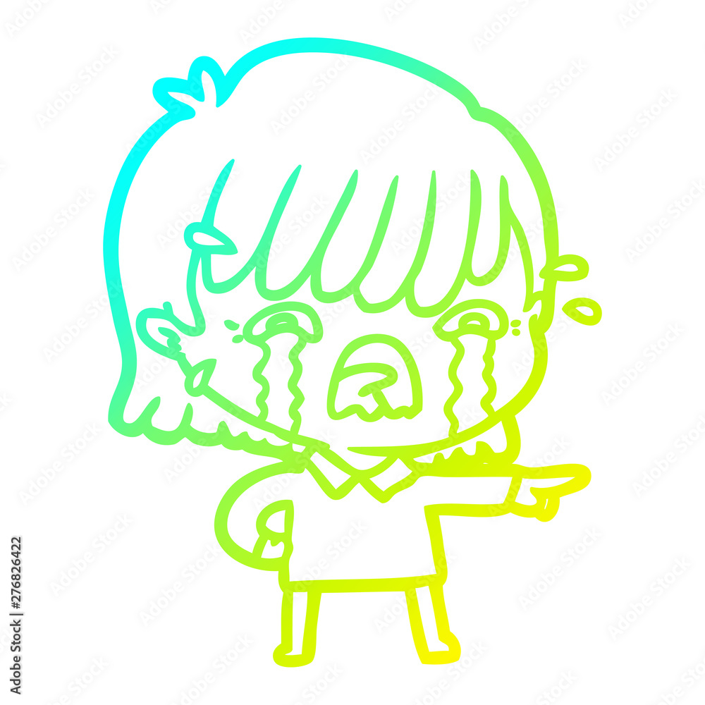 cold gradient line drawing cartoon girl crying cold gradient line drawing cartoon girl crying