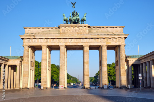 The Brandenburg Gate in Berlin early in the morning