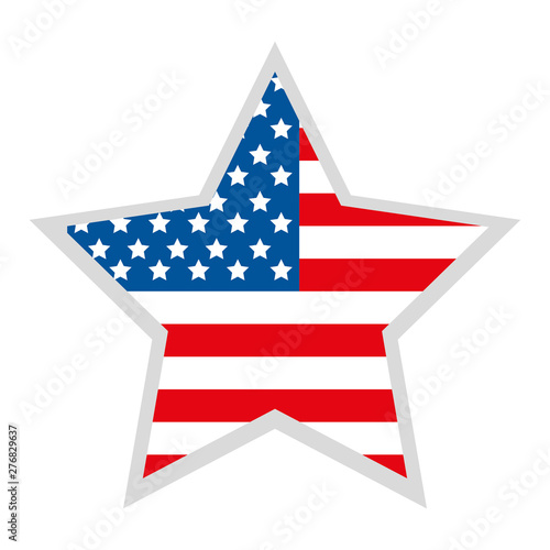 star with united states of america flag