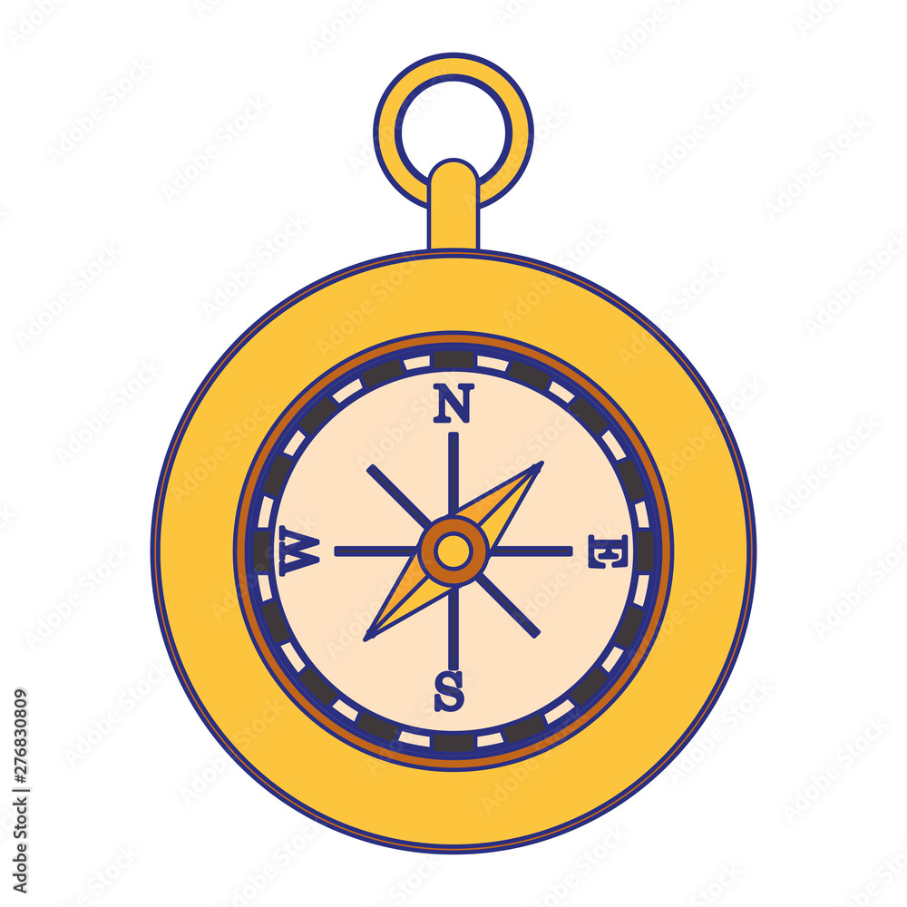 Navigation compass travel symbol isolated vector illustration