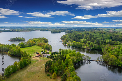 Fototapeta Naklejka Na Ścianę i Meble -  sunny spring day on the Masurian lakes