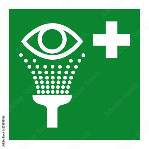 Eye Wash Station Symbol Isolate On White Background,Vector Illustration EPS.10