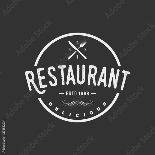 restaurant and catering logo template vector