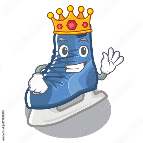 King ice skate on a cartoon chair