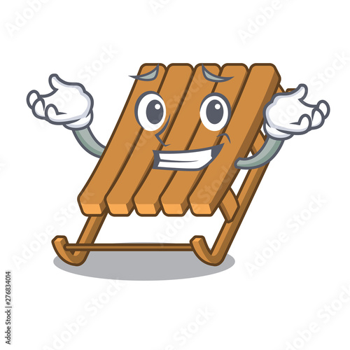 Grinning ice sled on a the cartoon